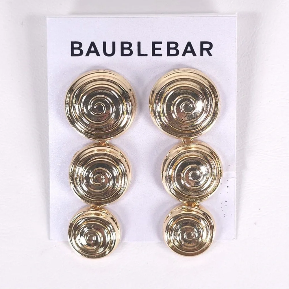 BAUBLEBAR Swirl Drop Earrings Goldtone‎